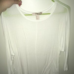 forever 21 flowy white tee
